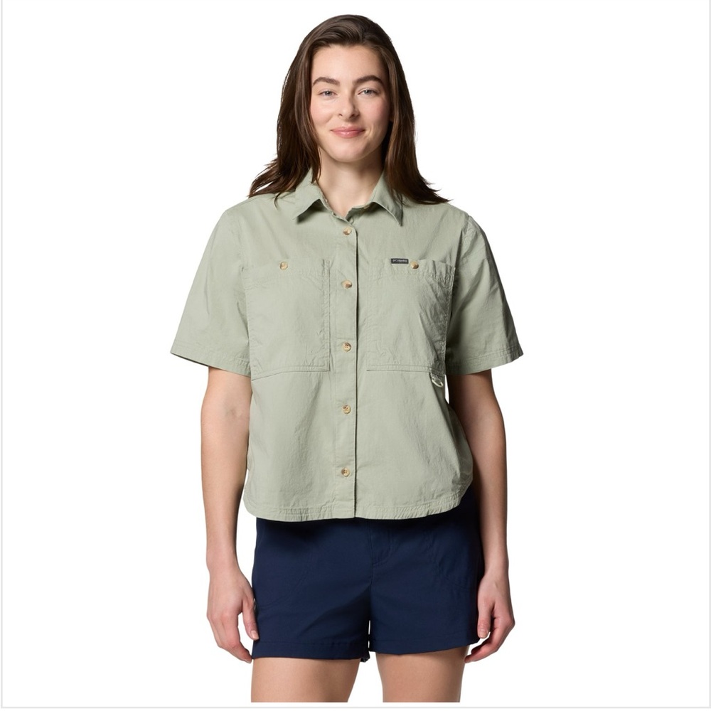 Columbia Women's Brea Falls Woven Short Sleeve Collared Shirt